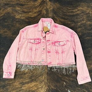 Main Strip Pink Tie-Dye Jacket